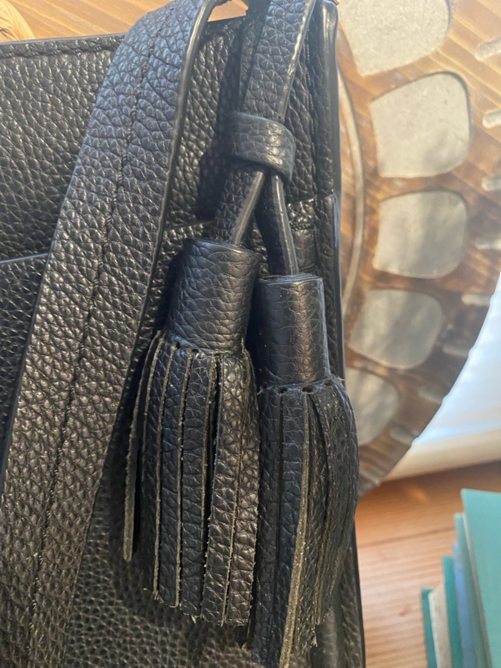 Kate Spade Black Pebbled Leather Orchard Street Tassel Crossbody Bag - Picture 4 of 11